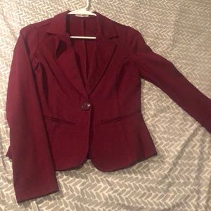 Dark red blazer